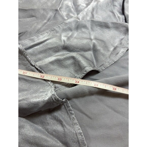 Ghost BHLDN Phoebe Wrap Maxi Dress Silver Grey Small Ruffled Hem Midaxi 2 of 2 - Picture 10 of 12